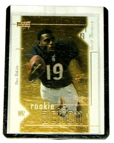 2000 Upper Deck Gold Reserve Football Card #190 Dez White Rookie - Afbeelding 1 van 12