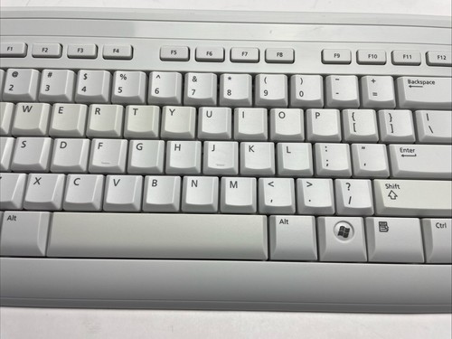 Microsoft Wired Keyboard Model 1366 400 V1.0 Mouse Combo White Vintage USB - Picture 4 of 13