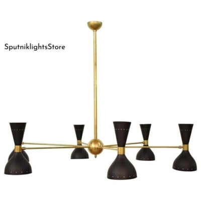 Stilnovo Style Modern Diabolo Chandelier Ceiling Light Fixture 6 Arms Decor Lamp