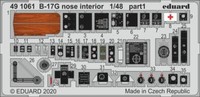 MW22 Eduard 491061 B-17G Nose Interior 1/48 Pe Set For Hkm