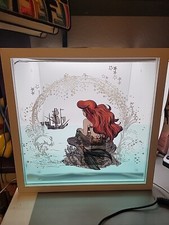 Disney The Little Mermaid Ariel Framed Hanging Wall Decor 14 Square Kids Room
