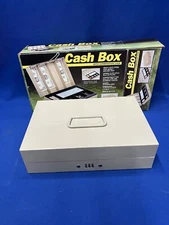 MMF 221619003 Steel Cash Box with Combination Lock 6-Compartment Tray