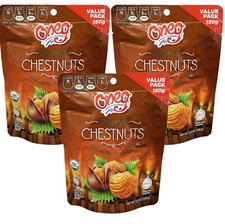 Castañas orgánicas tostadas y peladas castañas veganas sin gluten paquete de 3 5,3 oz