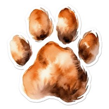 Dog Cat Paw Print, Vinyl Decal Sticker, Indoor Outdoor, 3 Sizes, 11373