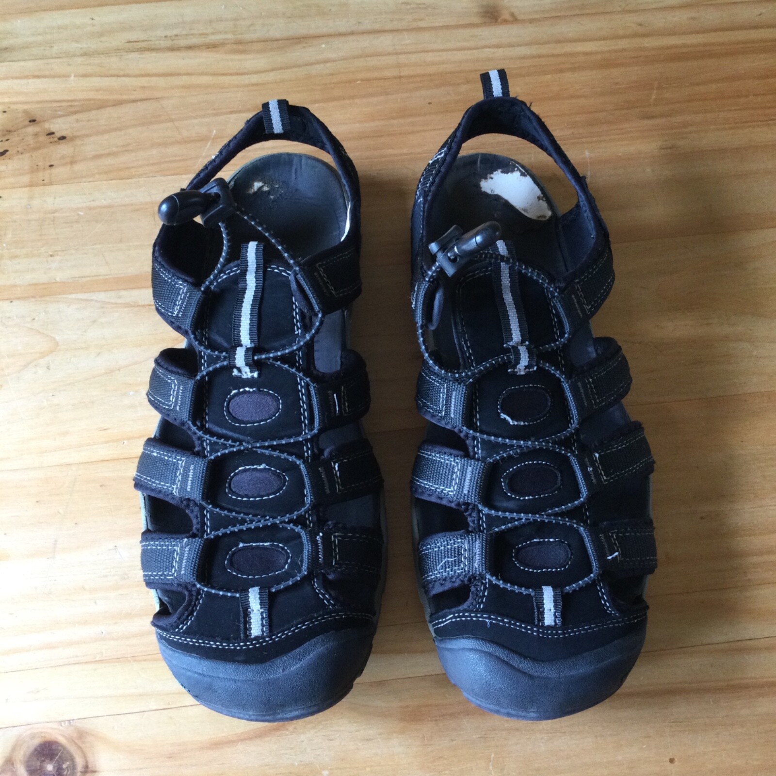 Mens Karrimor Dynagrip Sandals Trekking Walking Shoes Black Closed Toe