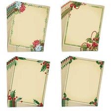 Christmas Stationery Paper Holy Xmas Letterhead Decorative Paper Christmas Ho...