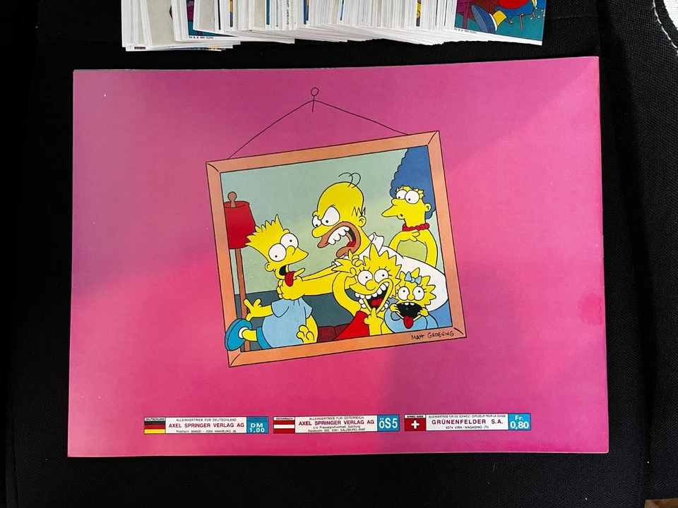 EMPTY ALBUM + SET COMPLETO STICKERS PANINI THE SIMPSONS CENTURY FOX 1991 RARE - Photo 4/4