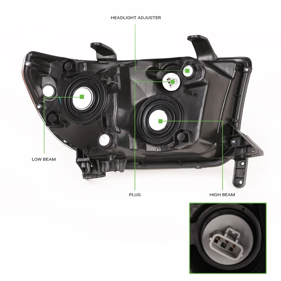 Topline For 07-13 Tundra/Sequoia Switchback Sequential LED Strip Headlights Blk Foto 4 de 4