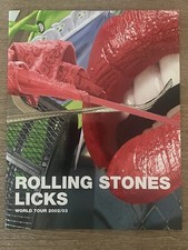 Libro de colección del programa de conciertos de The Rolling Stones Licks World Tour