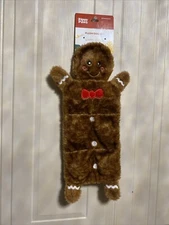 ZippyPaws Holiday SKINNY CRAWLER GINGERBREAD MAN Squeaky Dog Toy -uh 16”