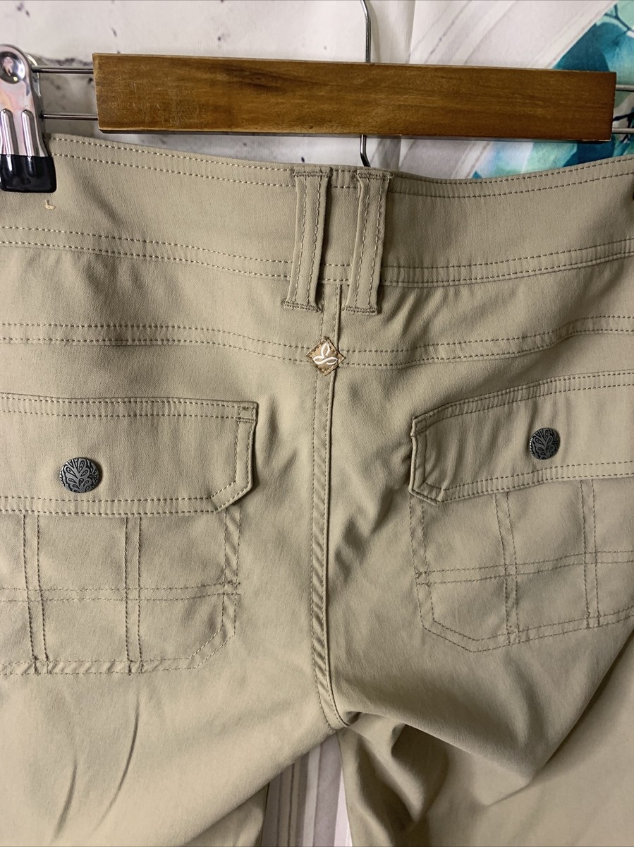 Pantalon Randonnée Femme PrAna Damage - Taille 6, Beige, Nylon Léger - Occasion Avec Défauts