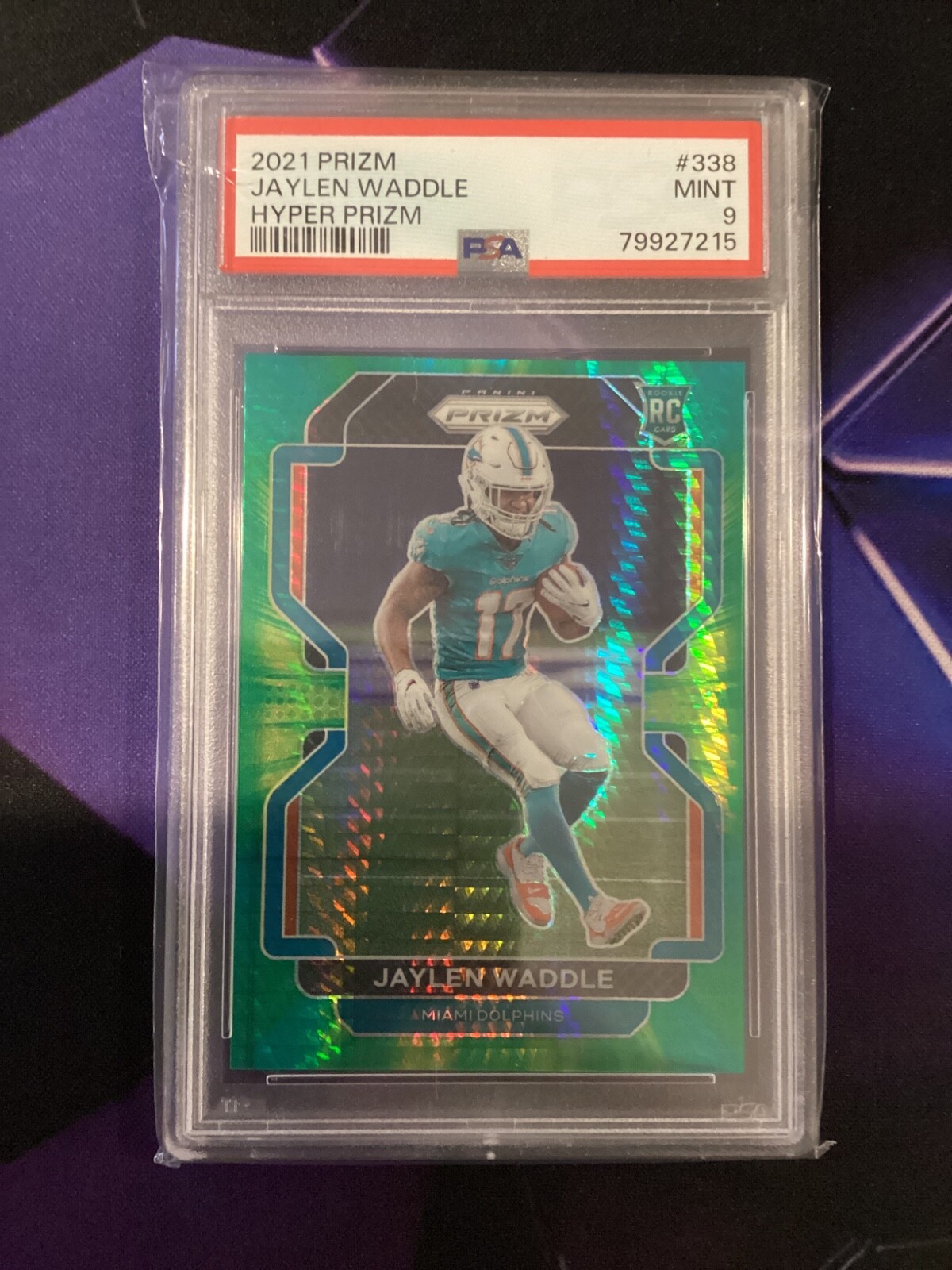 2021 Panini Prizm - Rookie Jaylen Waddle #338 Hyper Prizm (RC) /175