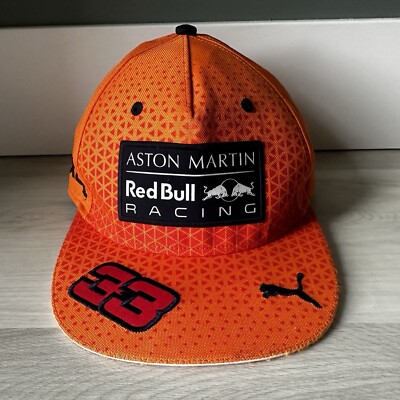 【2019】 PUMA×レッドブル F1 フェルスタッペン 33 キャップ Puma Red Bull Racing Max Verstappen 33 Spa 2019 Orange Flatbrim