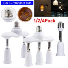 360° Adjustable E26/E27 Splitter Socket Adapter Standard Base LED Bulb Converter