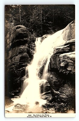 RPPC Falls In Flume Franconia Notch White Mountains New Hampshire NH Postcard
