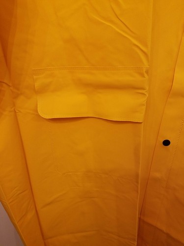 West Chester Raincoat, Series:4148 Unisex L Yellow 54 in Chest 48 in Length SNAP - Picture 9 of 12