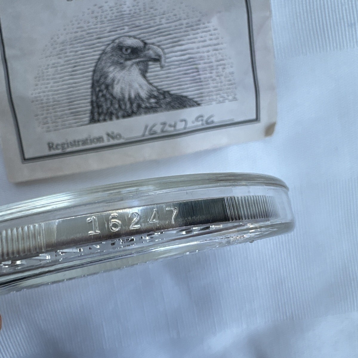 1996 WASHINGTON MINT HALF POUND SILVER EAGLE .999 FINE w/Box