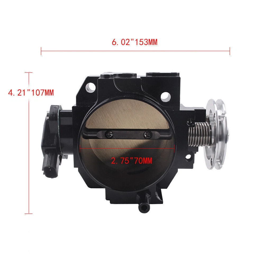 Black K-Series Intake Manifold with 70MM Throttle Body For K20 K24 K24A2 K20Z3 - Image 3 of 4