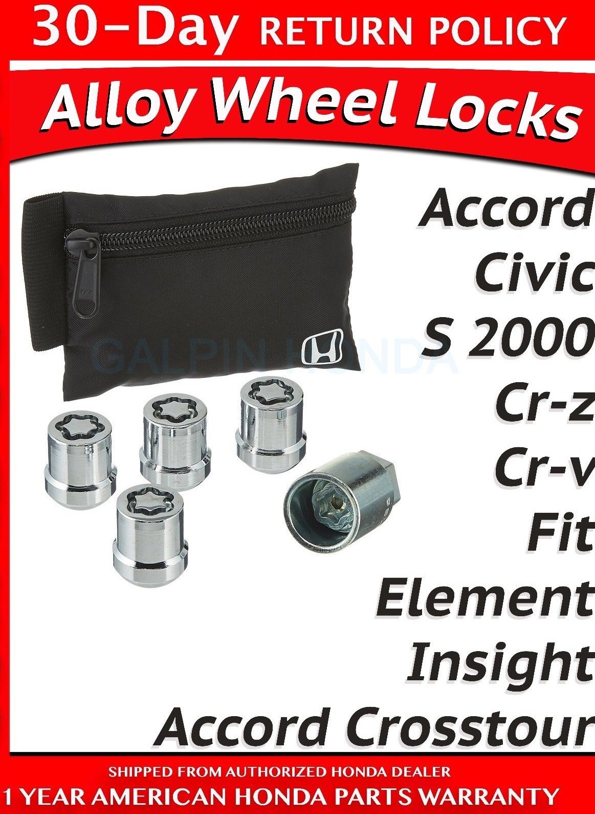 🔥 Genuine OEM Honda Acura Exposed Wheel Lock Set (08W42SNA101) 🔥 eBay