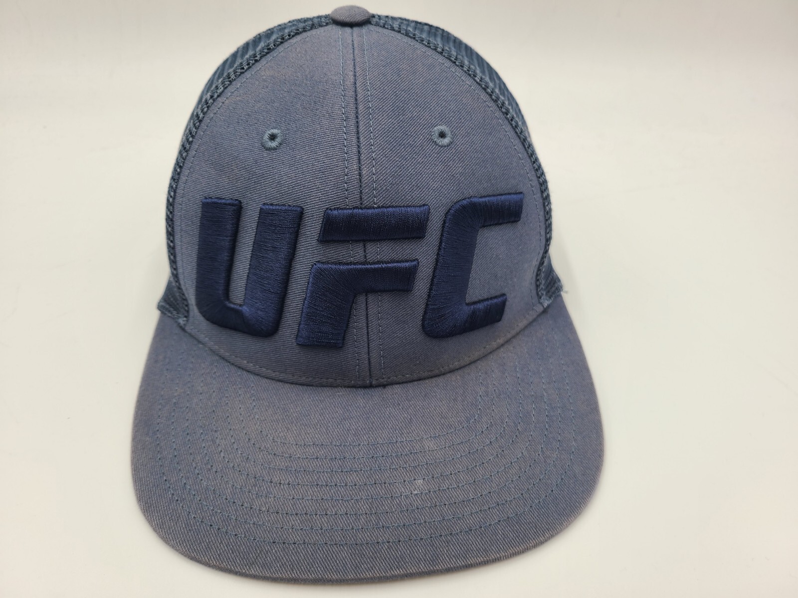 UFC Reebok Distressed Blue Mesh Snapback Hat by Ultimate Fighting Championship