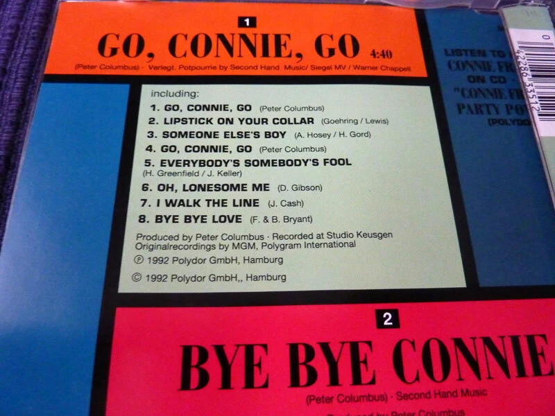 2 CDs Maxi-Singles Connie Francis - Go Connie Go & Jive Connie Jive Party Medley - Bild 3 von 4