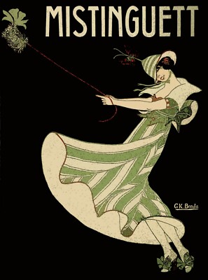 Decoration Poster.Home interior design print.Wall art.Mistinguett French.7185