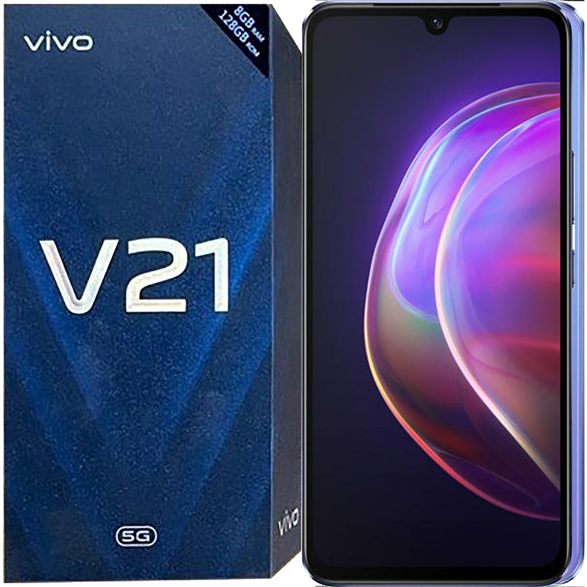 BNIB Vivo V21 Dual-SIM 128GB ROM + 8GB RAM Purple Factory Unlocked