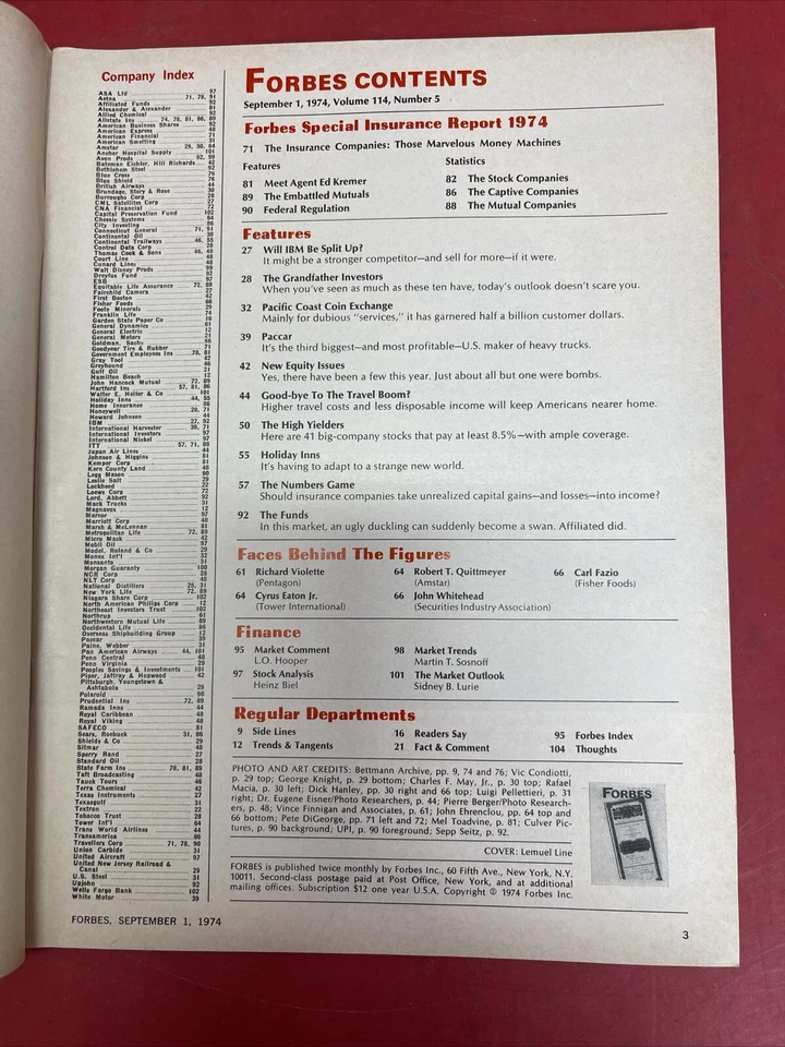 Vintage Forbes Magazine Lot 8 (September-December 1974) — 第 4/4 张图片