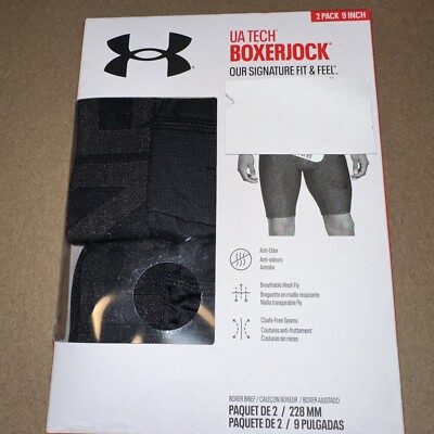 Under Armour Men's Tech inch Boxerjock (2 Pack) XS Black