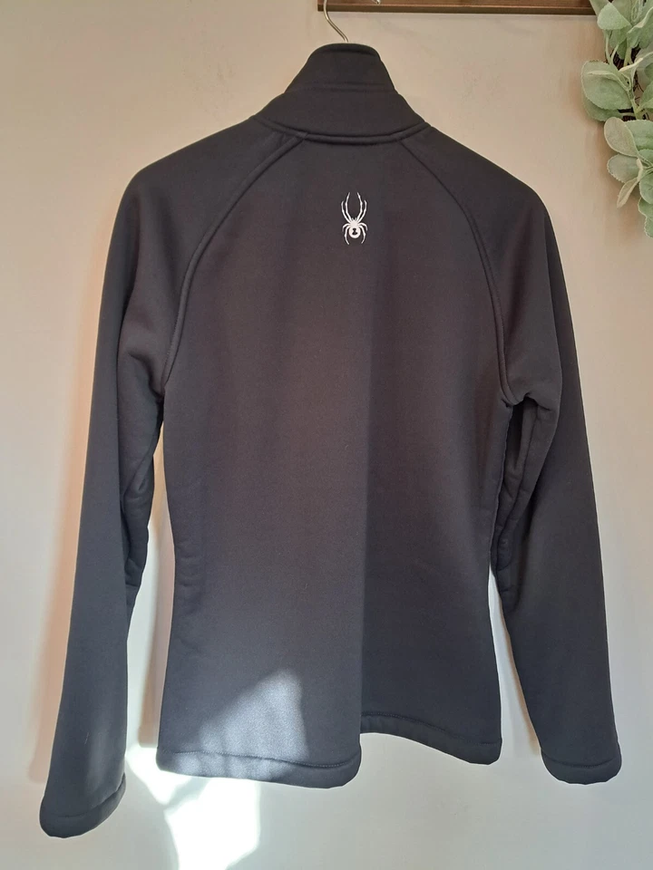 Chaqueta Spyder Mujer Poliéster Cremallera Completa Forro de Piel Sintética Negra Talla Pequeña Foto 3 de 4
