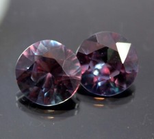 14 Ct Natural Alexandrite Round Color Change AA CERTIFIED Gemstone Pair