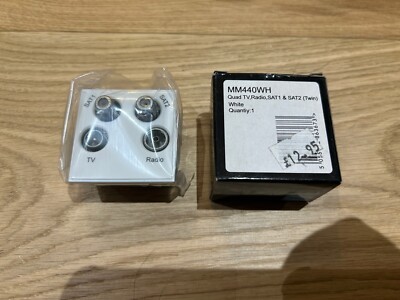 Click Media Euro Data Quadplex 2 Module Steckdose weiß MM440WH Quad