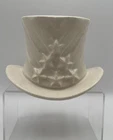 McCoy Pottery Top Hat White Planter Uncle Sam Stars And Stripes #1