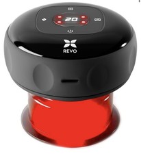 REVO 4-w-1 Inteligentny masażer bańk Czarne Czerwone światło Dynamiczne ssanie ciepła
