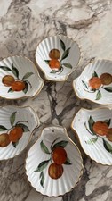 Royal Worcester porcelain orange shell dishes set of 6
