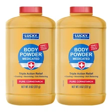 Medicated Body Powder Triple Action Relief, 8oz. (227g) (Pack of 2)
