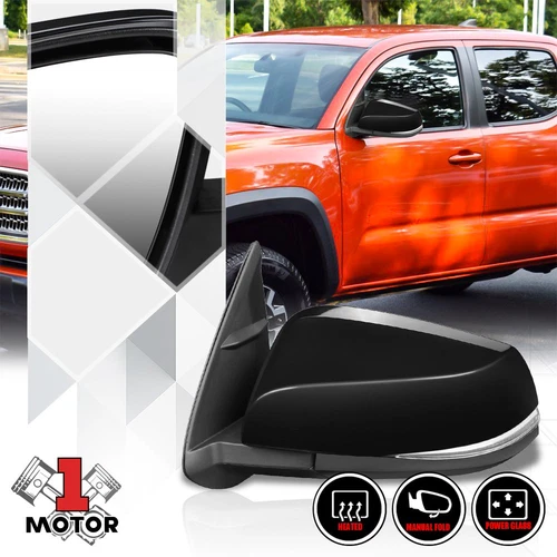 [Left] Driver Side Power+Heated Door Mirror Glass Signal for 16-17 Toyota Tacoma
