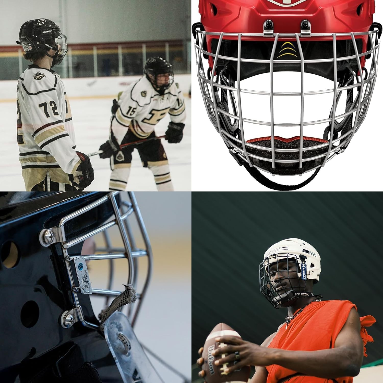 Universal Hockey Helmet Repair Kit, Ice Hockey Helmet Replacement Parts, Face Ma