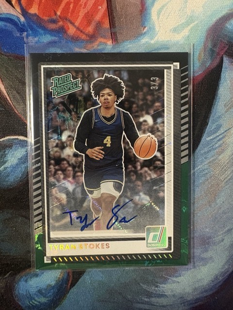 2025-26 Donruss Tyran Stokes Prospect FOTL black / Green Auto 3/3