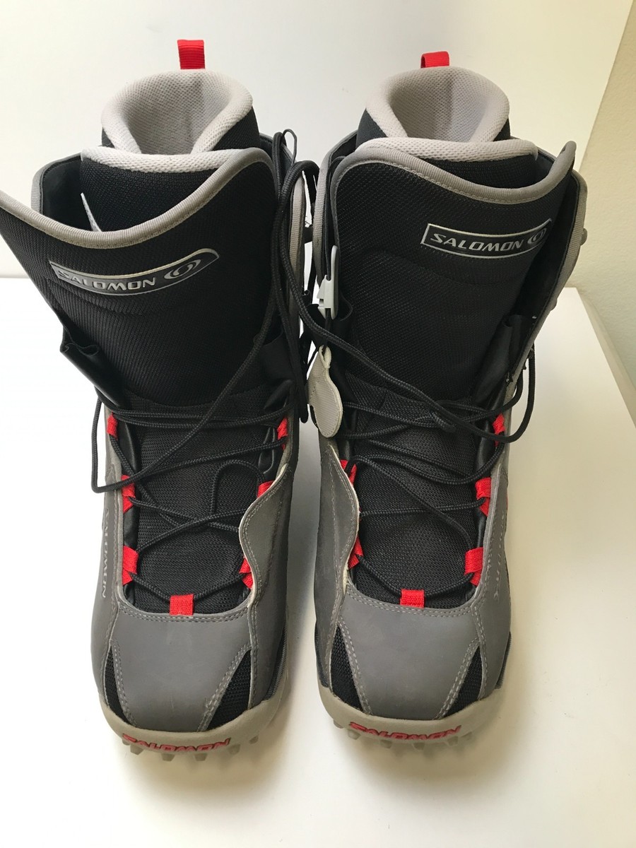 SALOMON SYMBIO SNOWBOARD BOOTS RED Black Gray MENS SIZE 13