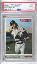 2019 Heritage High Number Team Color Variation Brendan Rodgers PSA 9 MINT 1c7