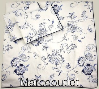 Christy Hardwick Cotton Sateen QUEEN Duvet Cover & Shams Set Navy Blue