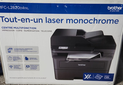 Brother MFCL2820DWXL Compact Monochrome All-in-One Laser Printer with Copy, Scan