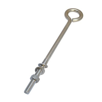 Forge Style Marine 316 SS 1/2'' x 8'' Turned Eye Bolt Nut and Washers 250 Lb Cap