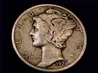 1928-P  Mercury Dime,  Fine Grade