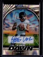 2025 Leaf Football Nation - A New Dawn Auto Lava Silver #NA-EV1 Ethan Vasko 3/15