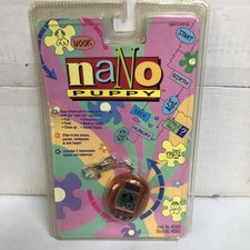 Vintage NANO Puppy Dog Orange Virtual Pocket Clip Pet Playmates 1997 Sealed New