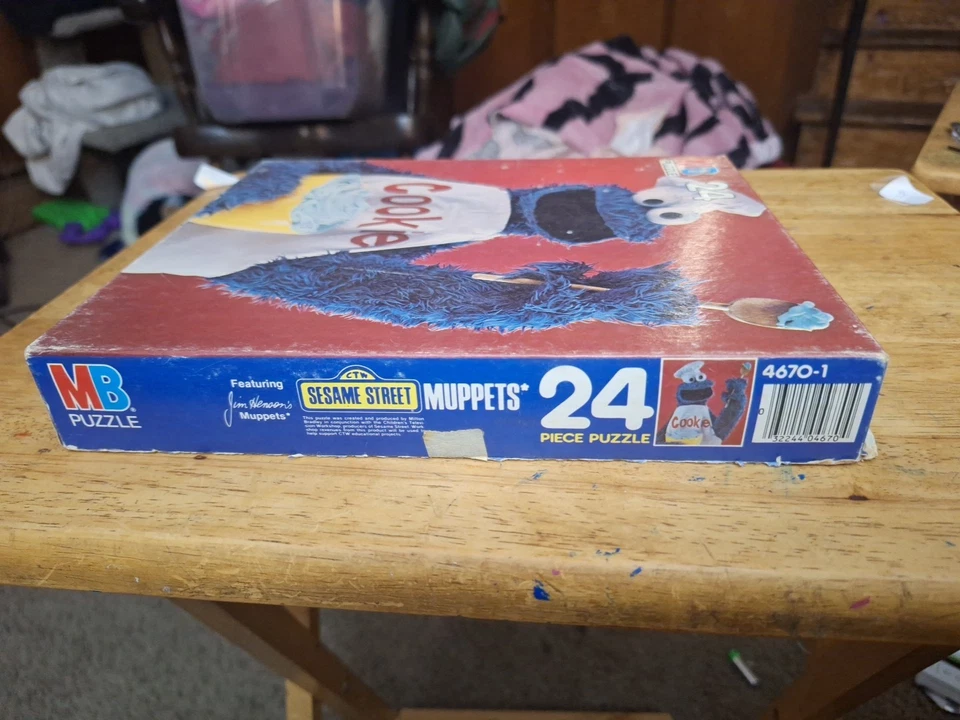 Rompecabezas Milton 1978 Sesame Street Muppets Cookie Monster 24 piezas 15" X 12-1/2" Foto 2 de 2