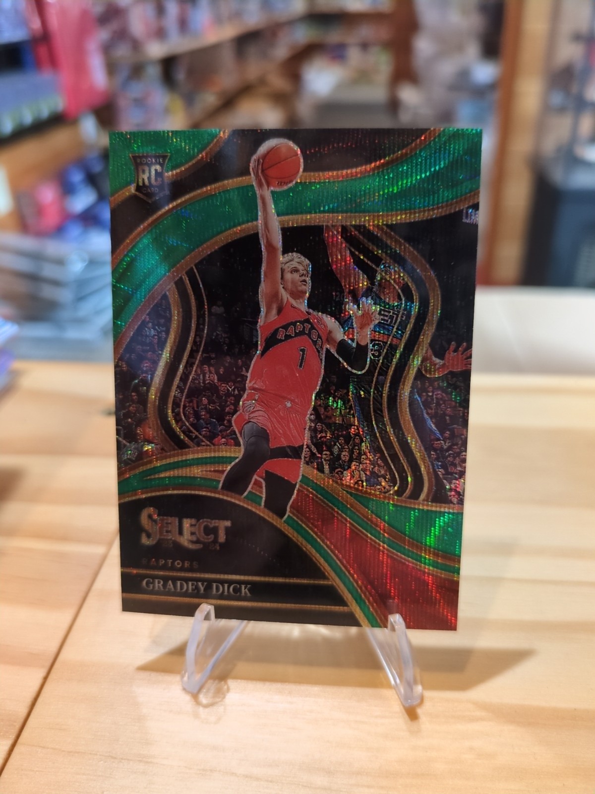 GRADEY DICK 2023-24 PANINI SELECT #287 GREEN WAVE PRIZMS RC COURTSIDE /50