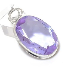Natural Alexandrite Quartz 925 Sterling Silver Jewelry Pendant 1.85" Gift Y094